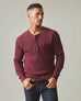 Men's Waffle Long Sleeve Henley - Zinfandel